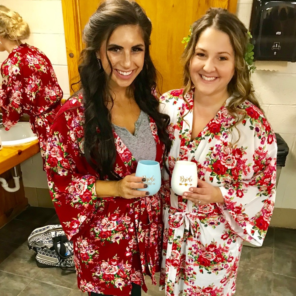 Beautiful Red Floral Cotton Robe🌸❤️